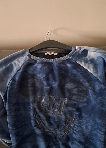 Erkek Çocuk Mavi Batik Desenli Sweatshirt - Görsel 14