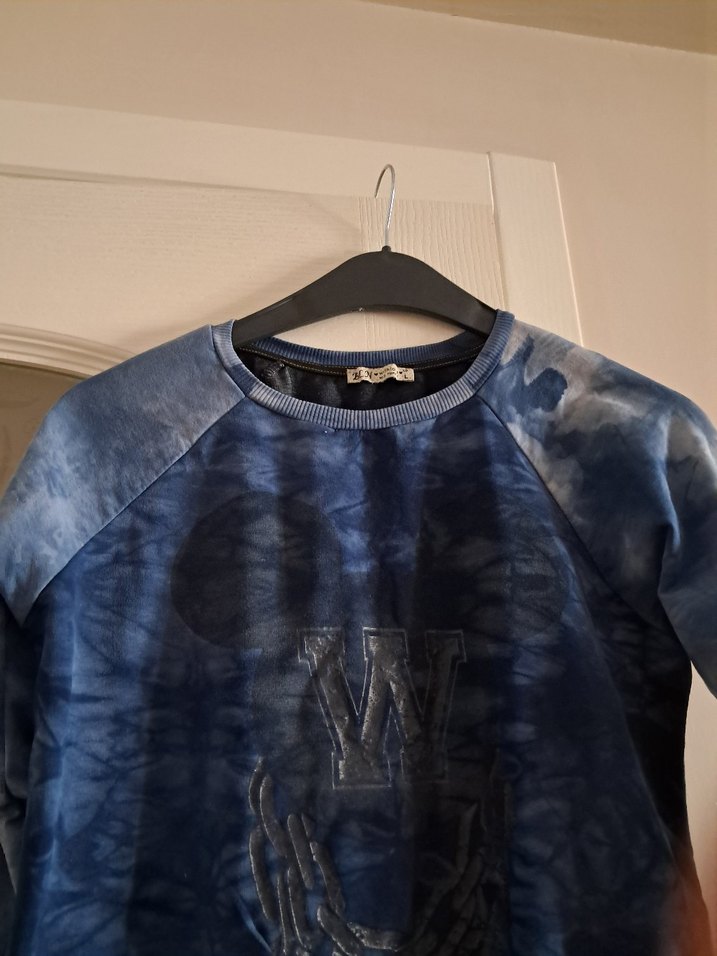 Erkek Çocuk Mavi Batik Desenli Sweatshirt - Görsel 5