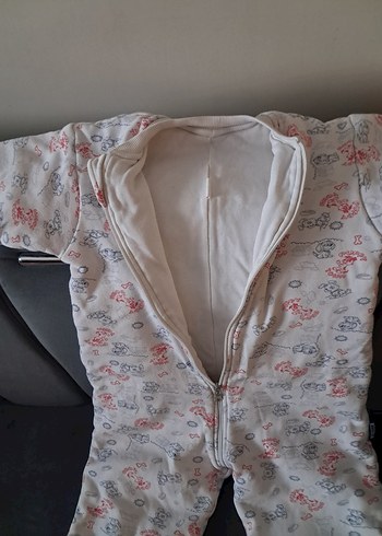 Beyaz  Fermuarlı Bebek Kız Tulumu - Görsel 7