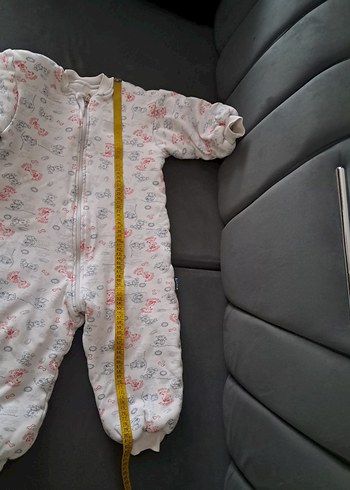 Beyaz  Fermuarlı Bebek Kız Tulumu - Görsel 3