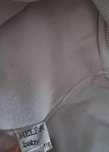 Beyaz  Fermuarlı Bebek Kız Tulumu - Görsel 6