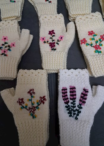 Örgü Bohem Parmaksız Kadın Eldivenleri - Görsel 4