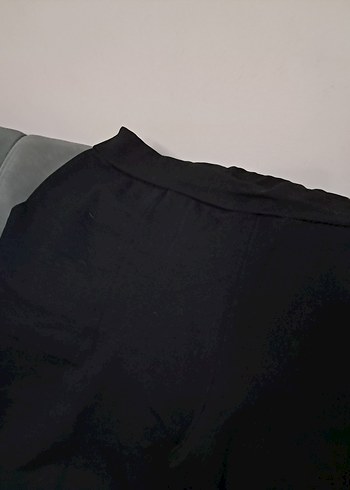 Siyah Rahat Kesim Kadın  Pantolonu - Görsel 5