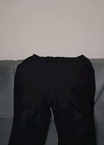 Siyah Rahat Kesim Kadın  Pantolonu - Görsel 2