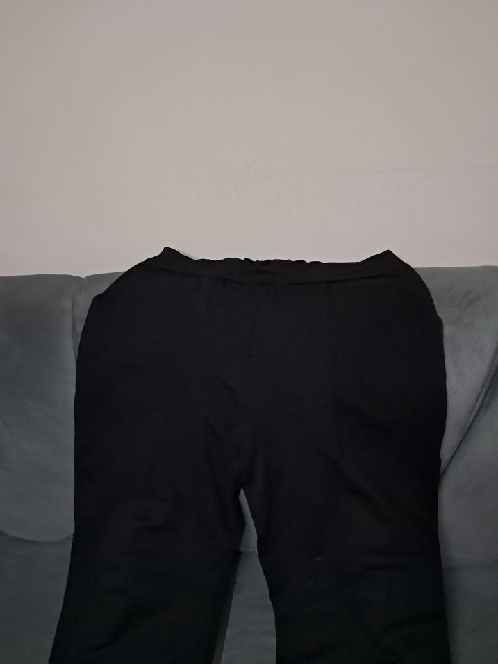 Siyah Rahat Kesim Kadın  Pantolonu - Görsel 2