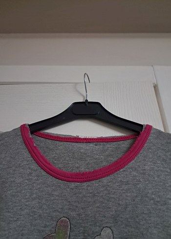 Gri kadın Sweatshirt, Uzun Kollu, Baskılı - Görsel 6