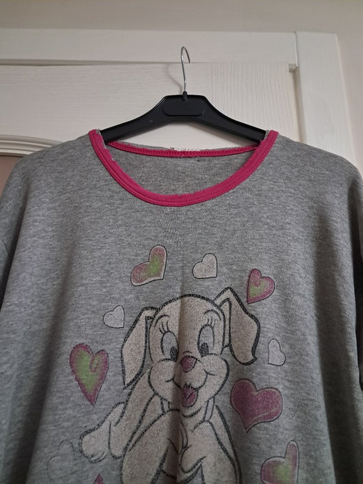 Gri kadın Sweatshirt, Uzun Kollu, Baskılı - Görsel 5