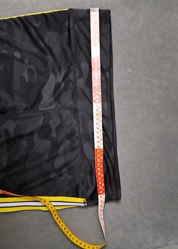 kadın  Kamuflaj Desenli Sarı Şeritli Pantolon - Görsel 7