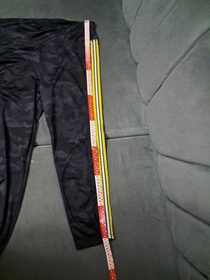 kadın  Kamuflaj Desenli Sarı Şeritli Pantolon - Görsel 5