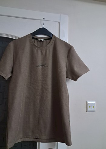 Bej Kısa Kollu Erkek Tişört - Görsel 2