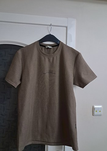 Bej Kısa Kollu Erkek Tişört - Görsel 4