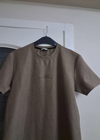 Bej Kısa Kollu Erkek Tişört - Görsel 3