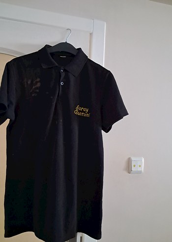 Siyah Düğmeli Erkek Polo Tişört - Görsel 2