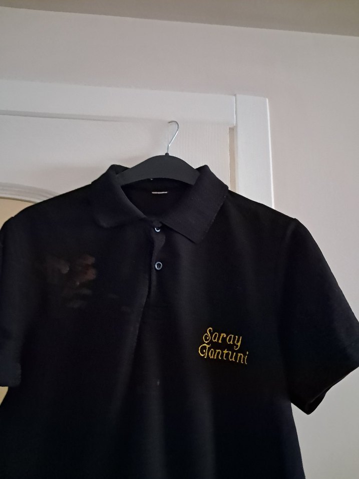 Siyah Düğmeli Erkek Polo Tişört - Görsel 3