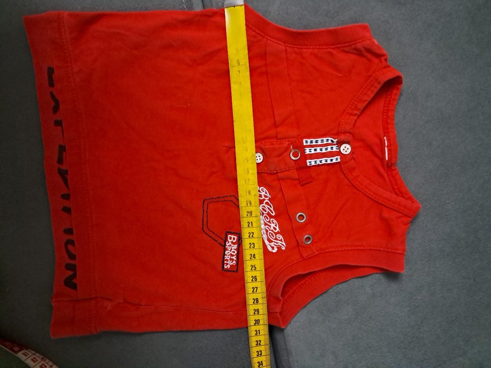 Kırmızı Erkek Çocuk Düğmeli Yelek - Görsel 4