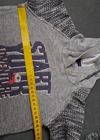 Gri Cep Detaylı Sarı Erkek Sweatshirt - Görsel 11