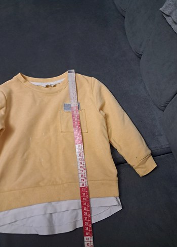 Gri Cep Detaylı Sarı Erkek Sweatshirt - Görsel 5