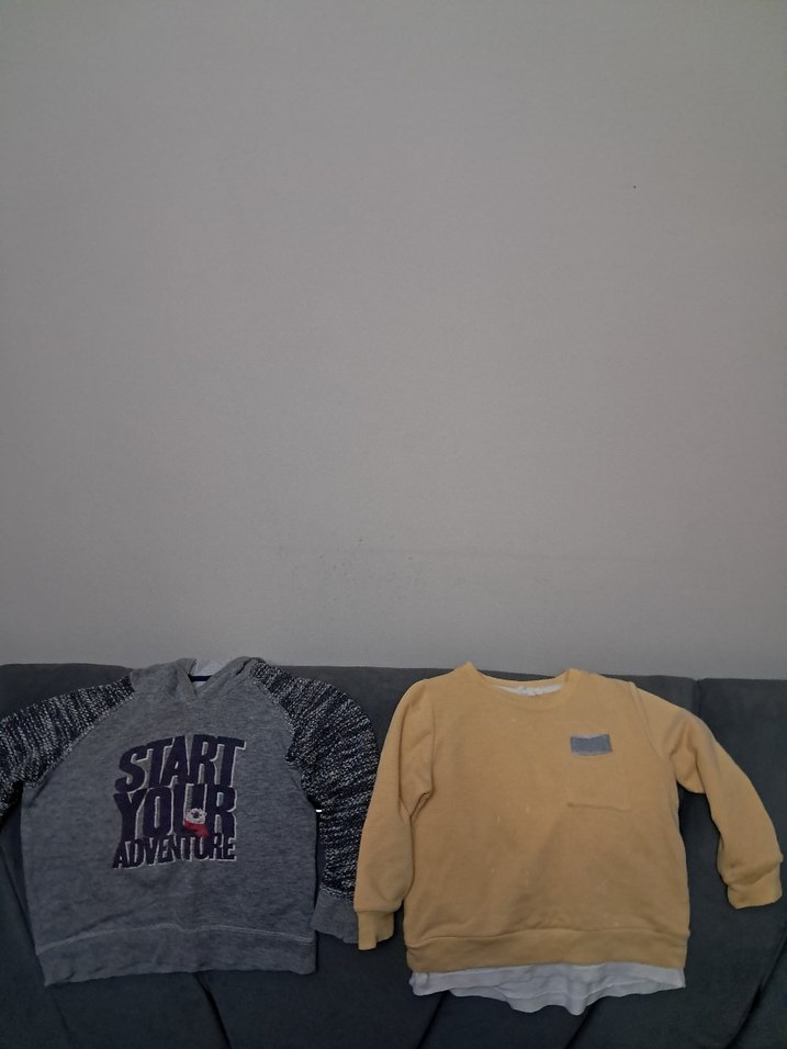 Gri Cep Detaylı Sarı Erkek Sweatshirt - Görsel 2