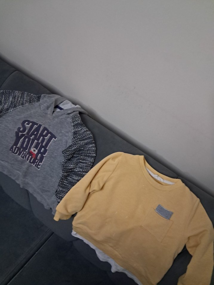 Gri Cep Detaylı Sarı Erkek Sweatshirt - Görsel 4