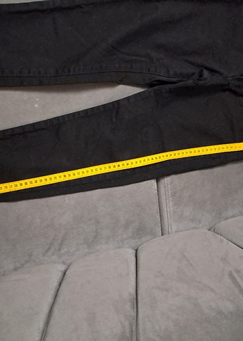 Siyah Kemerli Kadın Denim Pantolon - Görsel 8