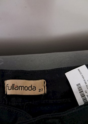 Siyah Kemerli Kadın Denim Pantolon - Görsel 4