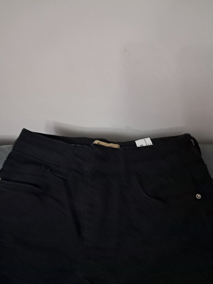 Siyah Kemerli Kadın Denim Pantolon - Görsel 3