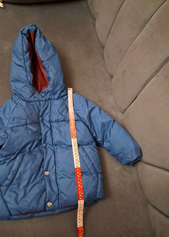 Erkek Çocuk Düğmeli Koyu Mavi Mont - Görsel 3