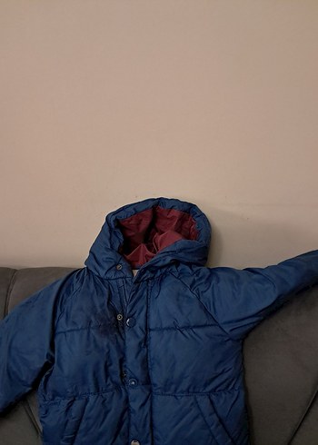 Erkek Çocuk Düğmeli Koyu Mavi Mont - Görsel 10