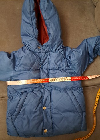 Erkek Çocuk Düğmeli Koyu Mavi Mont - Görsel 5