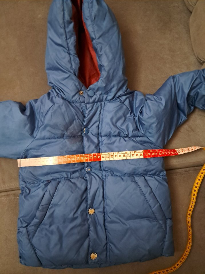 Erkek Çocuk Düğmeli Koyu Mavi Mont - Görsel 5