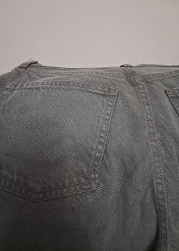 Gri Midi Kadın Denim Pantolon - Görsel 12