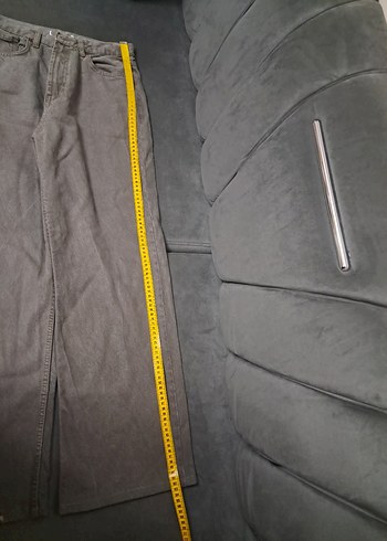 Gri Midi Kadın Denim Pantolon - Görsel 5