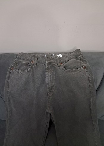 Gri Midi Kadın Denim Pantolon - Görsel 3