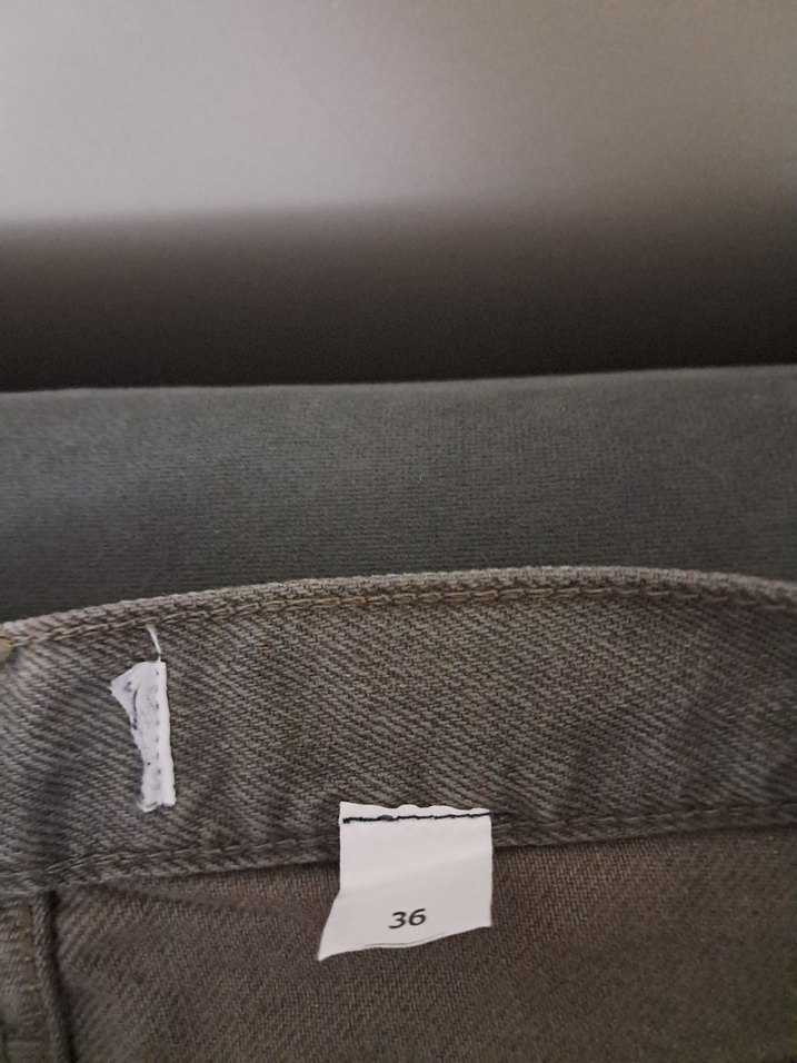 Gri Midi Kadın Denim Pantolon - Görsel 4