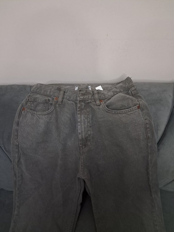 Gri Midi Kadın Denim Pantolon - Görsel 3