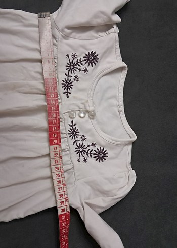 Kız Çocuk Pembe Nakışlı Uzun Kollu Pamuklu Tişört - Görsel 7