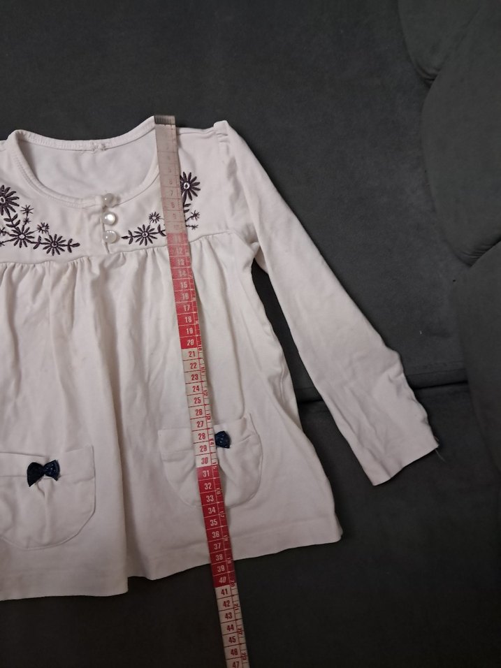 Kız Çocuk Pembe Nakışlı Uzun Kollu Pamuklu Tişört - Görsel 5