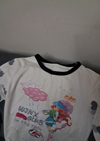 Kız Çocuk Baskılı Uzun Kollu Tişört - Görsel 10