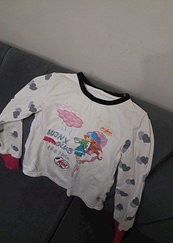 Kız Çocuk Baskılı Uzun Kollu Tişört - Görsel 3