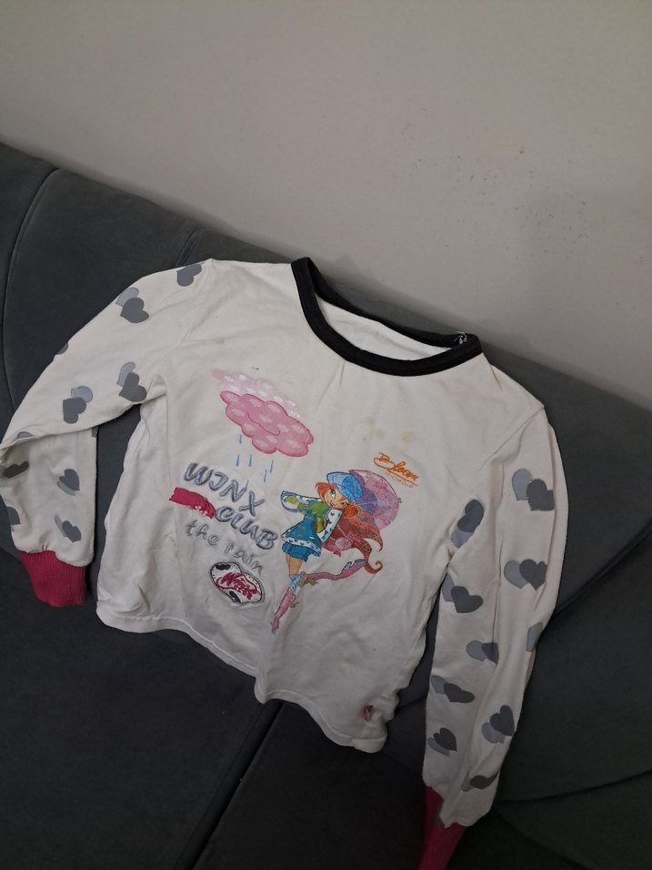 Kız Çocuk Baskılı Uzun Kollu Tişört - Görsel 3