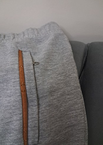 Gri Kadın Fermuarlı Rahat Eşofman Altı - Görsel 5