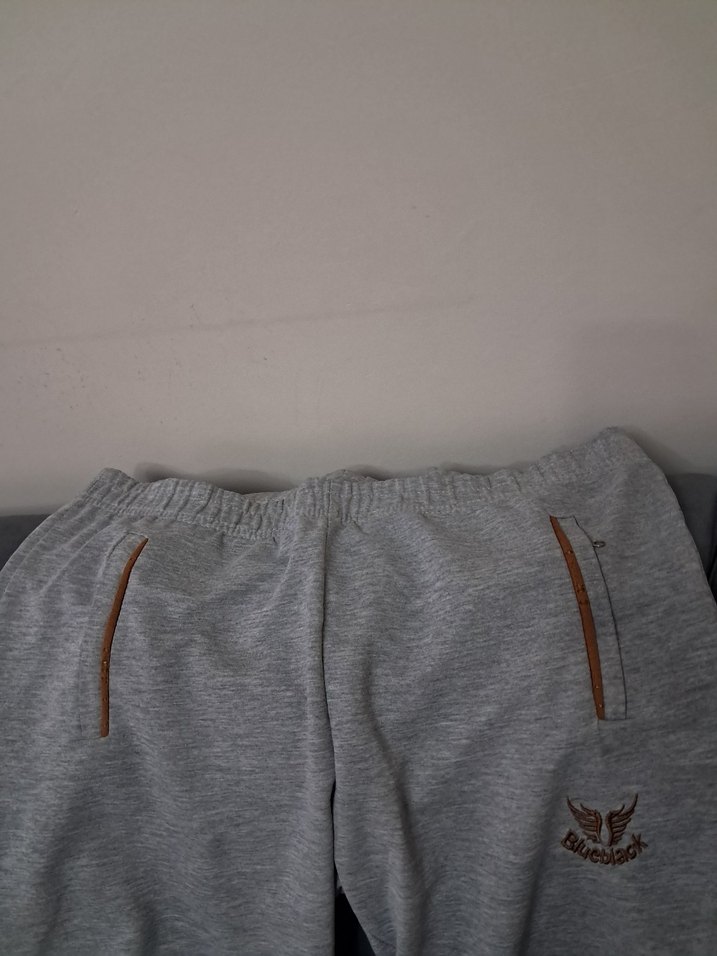 Gri Kadın Fermuarlı Rahat Eşofman Altı - Görsel 2