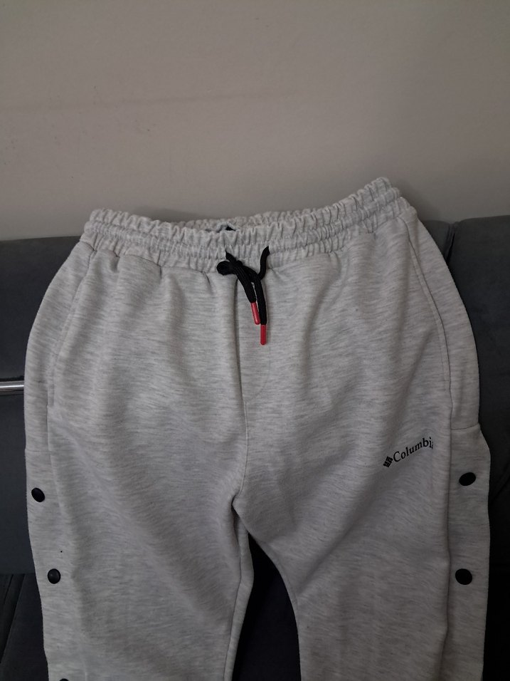 Columbia Gri Düğmeli Rahat Kadın Eşofman - Görsel 5