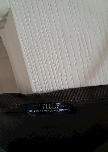 s Beden haki İnce Askılı Mini Kadın Atlet