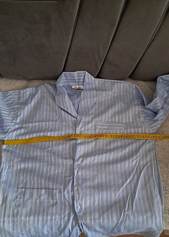 Düğmeli Uzun Kollu Erkek Pijama Takımı - Görsel 7