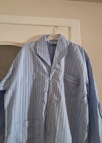 Düğmeli Uzun Kollu Erkek Pijama Takımı - Görsel 11