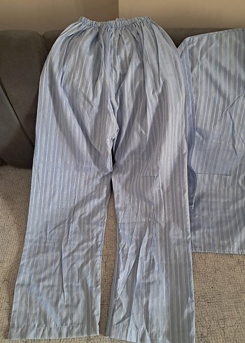 l Beden Düğmeli Uzun Kollu Erkek Pijama Takımı