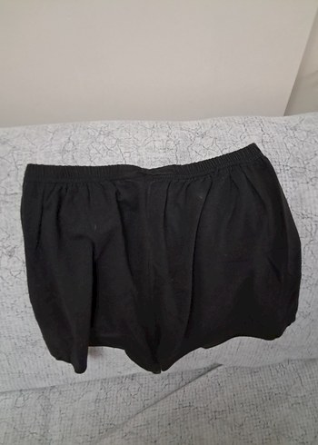 xl Beden siyah Renk Siyah Pamuklu Mini Şort