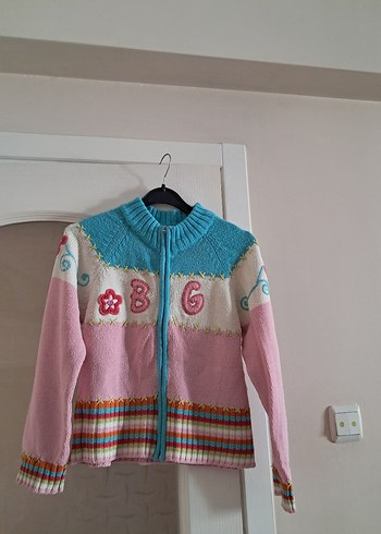 Kız Çocuk Nakışlı Triko Hırka