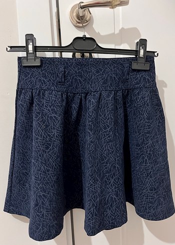 Lacivert Pilili Mini Etek 10 yaş